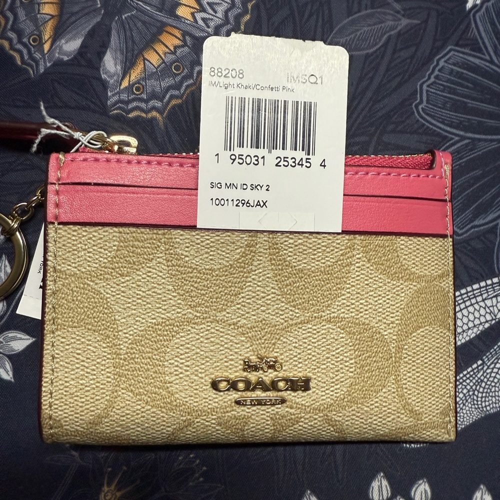 Coach signature mini ID wallet